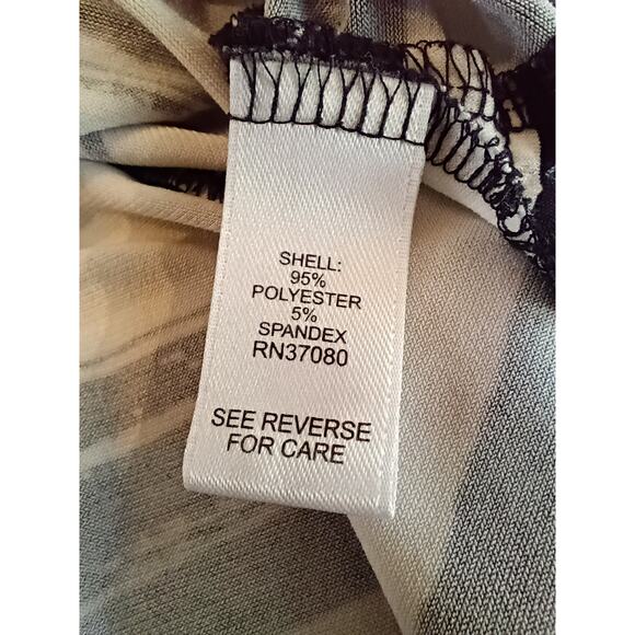 CATO Women's Tunic Top XL Polyester Spandex Striped Neutral Casual Lightweight - Picture 5 of 5